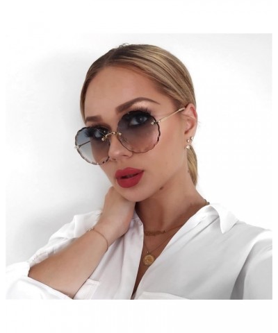 Rimless Men and Women Fashion Outdoor Vacation Sunglasses (Color : A, Size : 1) 1 E $13.41 Rimless