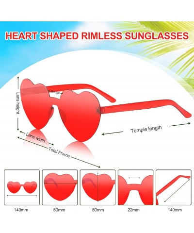 Heart Sunglasses for Women,Heart Shaped Glasses Eyewear Bachelorette Fashion Accessories for Barbie Party birthday Favors Red...