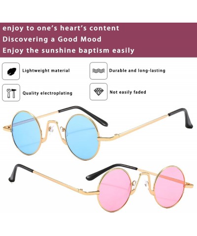 Fashionable Colorful Sunglasses - Fun Round Sunglasses, Multi functional UV Protection, Unisex Sunglasses Tea Color $9.67 Round