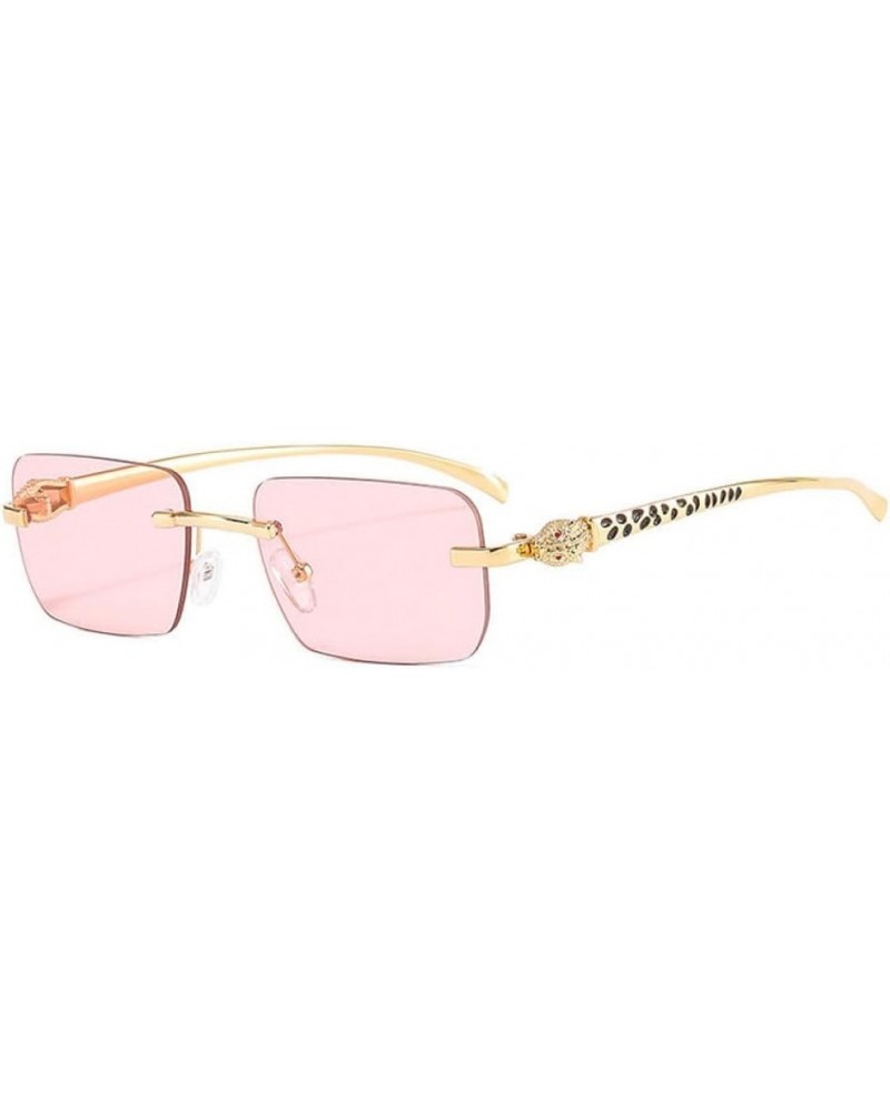 Fashion Sunglasses Women Retro Rimless Gradient Sun Glasses Cutting Lens Ladies Frameless Eyeglasses C06 Pink Gold $55.02 Rim...