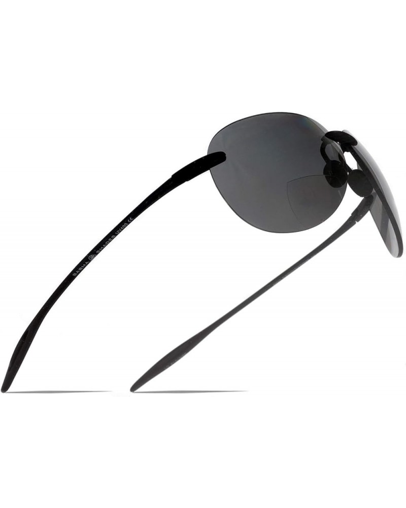 Maui Sports Pilot Bifocal Reading Sunglasses Ultra Flex TR90 Readers Under the Sun Black $17.99 Aviator