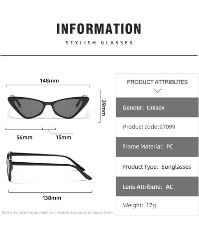 Hip-hop Cat-Eye Fashion Men and Women Outdoor Shooting Decorative Sunglasses (Color : H, Size : 1) 1 F $14.40 Designer