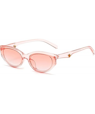 Green Adults Unisex Summer Personality Fashion Transparent Retro Wide Leg Multicolor Small Sunglasses Multicolor,pink $5.93 D...