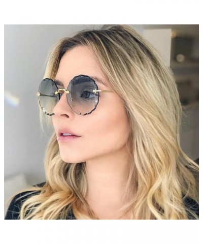 Frameless Fashion Women Sunglasses Vacation Party Sunglasses Gift (Color : 5, Size : 1) 1 4 $13.60 Designer