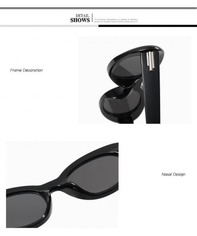 Retro Oval Small Frame Sunglasses Men and Women (Color : C, Size : 1) 1 C $16.12 Designer