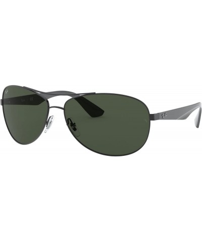 Men's Rb3526 Aviator Sunglasses Matte Black/Dark Green $67.68 Aviator