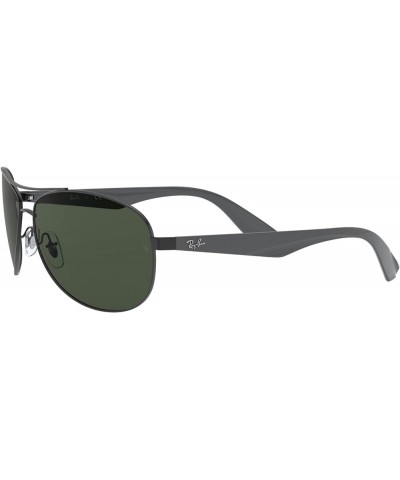 Men's Rb3526 Aviator Sunglasses Matte Black/Dark Green $67.68 Aviator