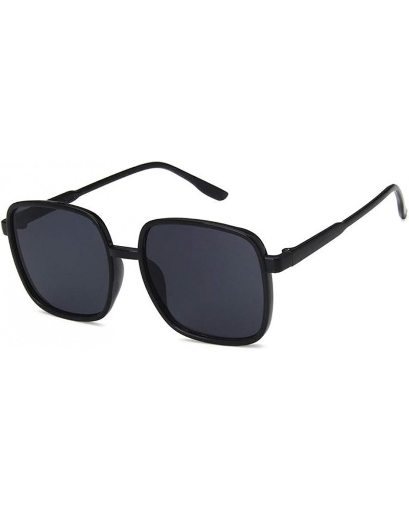 Unisex Sunglasses Fashion Bright Black Grey Drive Holiday Square Non-Polarized UV400 Bright Black Grey $6.71 Square