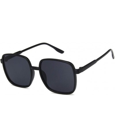 Unisex Sunglasses Fashion Bright Black Grey Drive Holiday Square Non-Polarized UV400 Bright Black Grey $6.71 Square