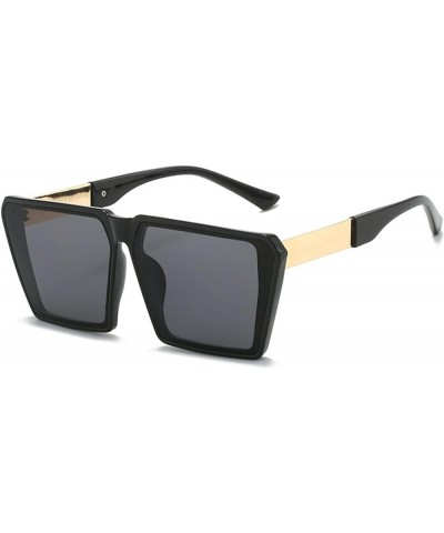 Large Frame Simple Retro Men And Women Sunglasses Female Outdoor Vacation Trendy UV400 Sunglasses Gift A $13.42 Designer