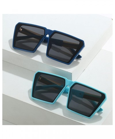 Large Frame Simple Retro Men And Women Sunglasses Female Outdoor Vacation Trendy UV400 Sunglasses Gift A $13.42 Designer