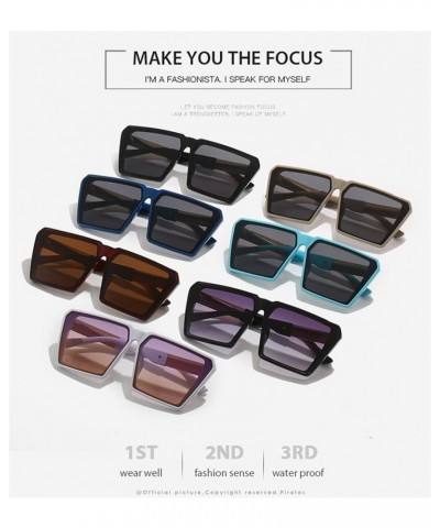 Large Frame Simple Retro Men And Women Sunglasses Female Outdoor Vacation Trendy UV400 Sunglasses Gift A $13.42 Designer