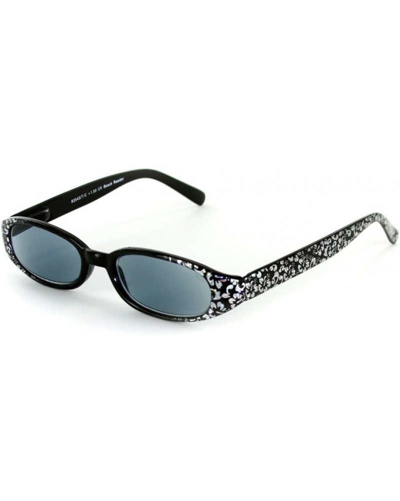 Sun Reflections Full-Lens Reading Sunglasses for Youthful, Active Women Silver W/ Smoke Lens $9.99 Oval