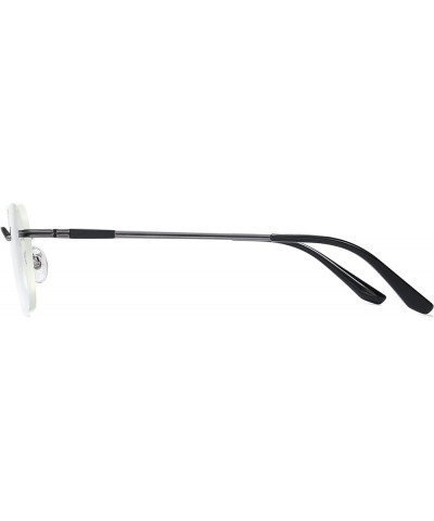 Blue Light Blocking Frameless Glasses for Men/Women UV Protection Rimless Eyewear Computer Eyeglasses Relieve Eyestrain Anti ...