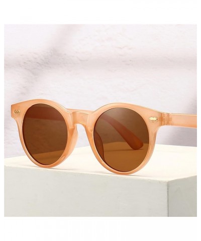 Oval Fashion Sunglasses for Men and Women Outdoor Vacation Trend Sunglasses (Color : J, Size : 1) 1 B $15.03 Designer