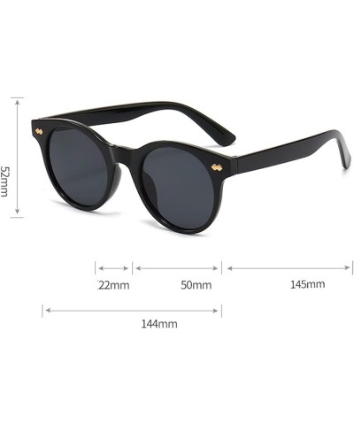 Oval Fashion Sunglasses for Men and Women Outdoor Vacation Trend Sunglasses (Color : J, Size : 1) 1 B $15.03 Designer