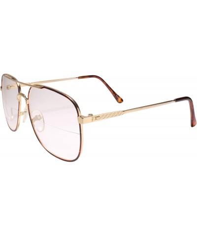 Half Lens Bifocal Square Gold Frame Reader 1.00 Reading Glasses $12.75 Square