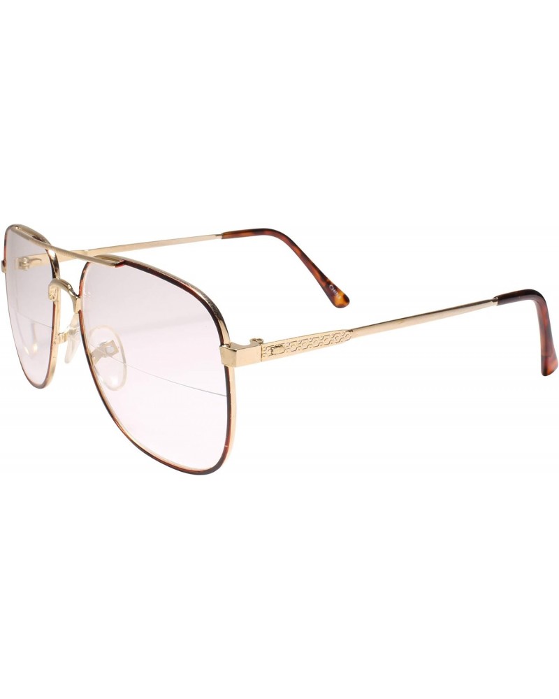 Half Lens Bifocal Square Gold Frame Reader 1.00 Reading Glasses $12.75 Square