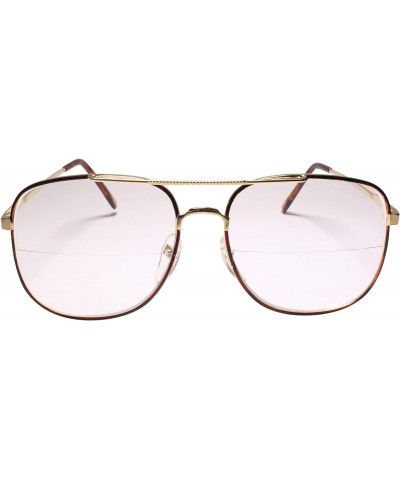 Half Lens Bifocal Square Gold Frame Reader 1.00 Reading Glasses $12.75 Square