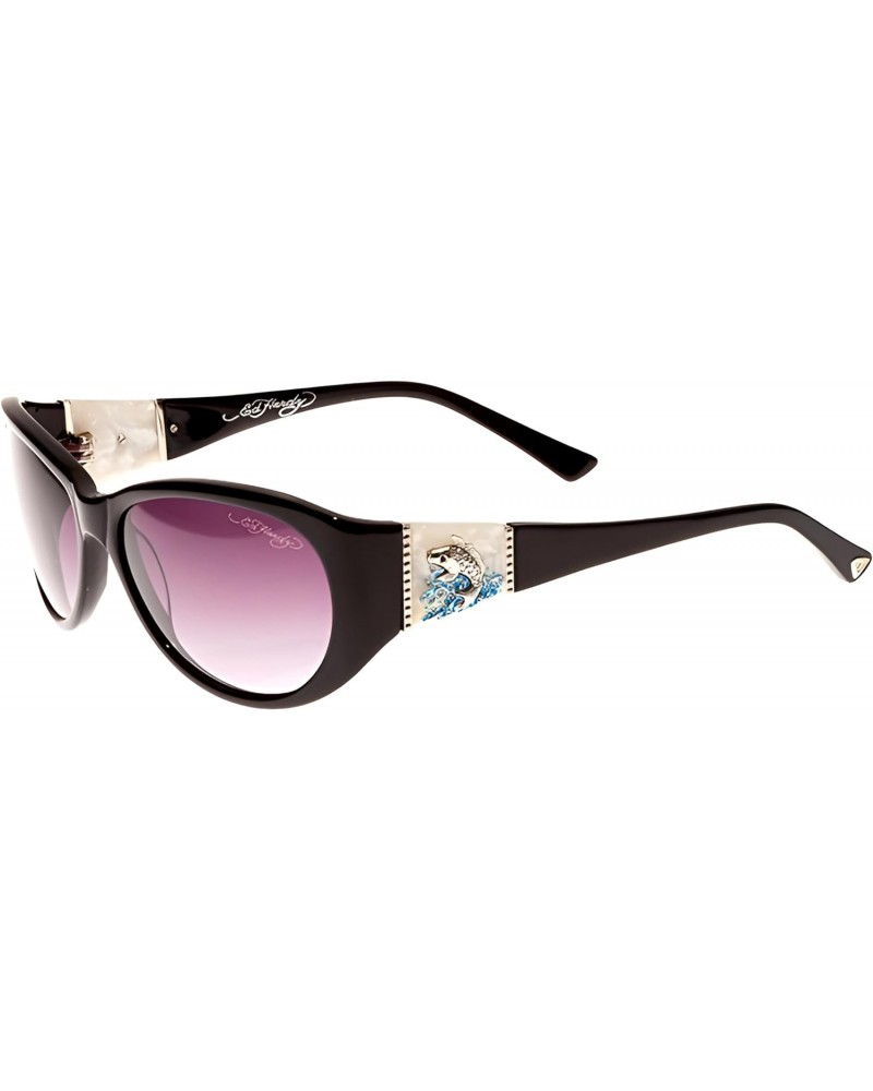 Jumping Koi Black Sunglasses with Leather Case $38.99 Oval