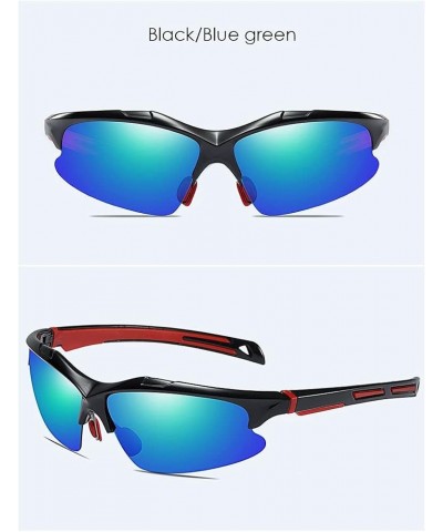 Sports Sunglasses for Men and Women Polarized Cycling Sunglasses 100% UV Blocking Black Blue $15.81 Butterfly