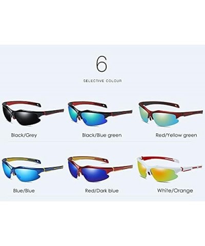 Sports Sunglasses for Men and Women Polarized Cycling Sunglasses 100% UV Blocking Black Blue $15.81 Butterfly