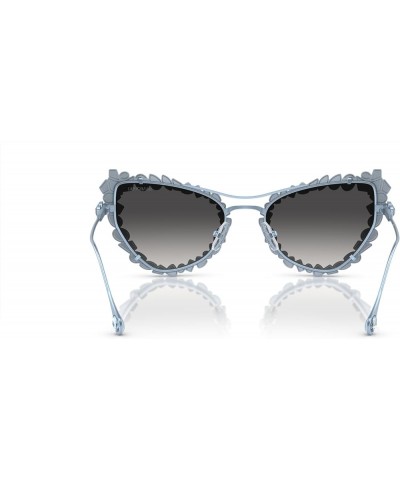 Women's Sk 7011 with Crystal Clip-on Butterfly Sunglasses Light Blue Matte/Grey Gradient $173.94 Butterfly