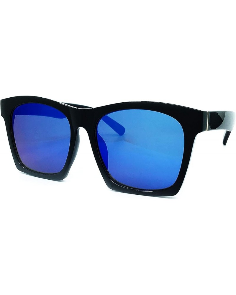 7242 Premium Oversize XXL Women Men Mirror Havana Tilda Shadow Style Fashion Sunglasses Blue $13.33 Oversized