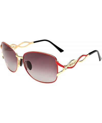 Designer Fashion Women's Sunglasses Full UV Protection Polarized Sunglasses Red $8.00 Designer