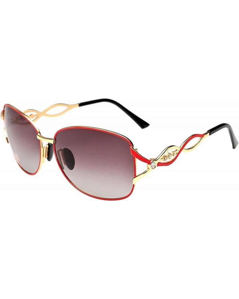 Designer Fashion Women's Sunglasses Full UV Protection Polarized Sunglasses Red $8.00 Designer