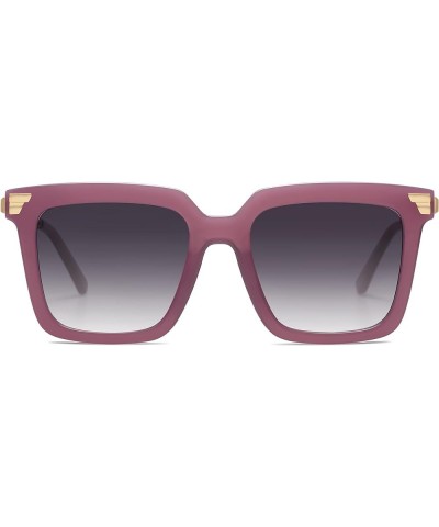 Retro Oversized Square Sunglasses for Women Trendy Vintage Shades Classic Big Sun Glasses UV400 SJ2216 Milky Purple/Gradient ...