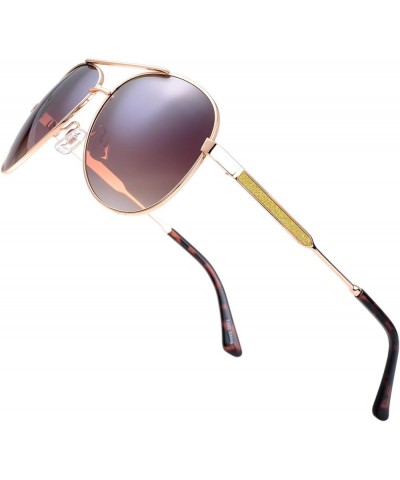 Classic Crystal Elegant Women Beauty Design Sunglasses Gift Box L162-gold Brown Gradient $9.17 Oval