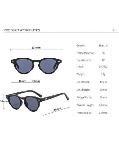 Trend Small Frame Men and Women Decorative Sunglasses (Color : C, Size : 1) 1 B $18.44 Designer