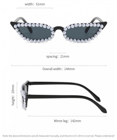 Fashion Pearls Diamond Sunglasses Women Rhinestones Sunglasses Men Punk Sun Glasses UV400 Pink $11.68 Designer