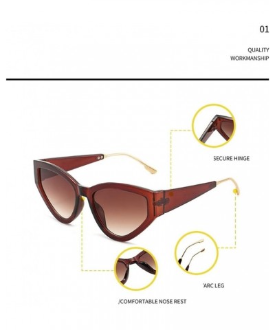 Cat Eye Retro Outdoor Beach Sunglasses for Men and Women (Color : 5, Size : 1) 1 4 $12.73 Designer