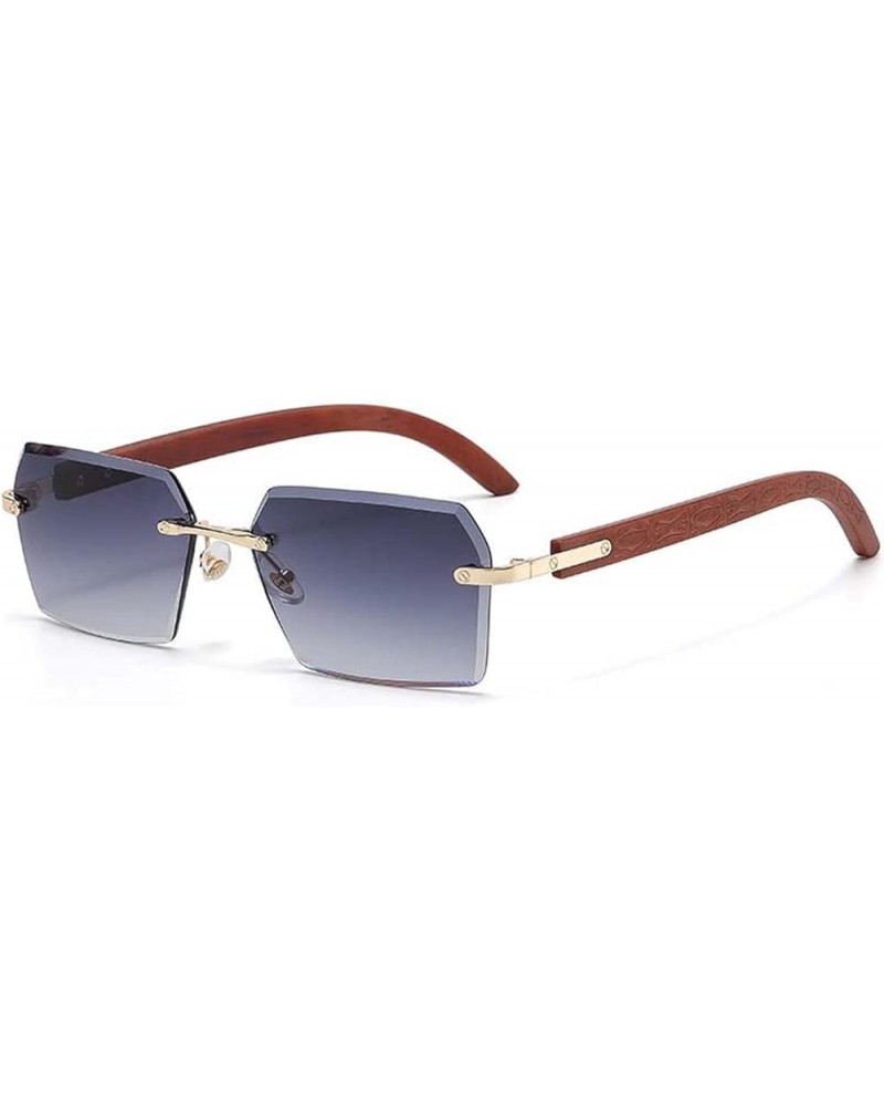 Rimless Men's and Women's Sunglasses Outdoor Vacation Beach Glasses (Color : D, Size : Medium) Medium F $20.64 Designer