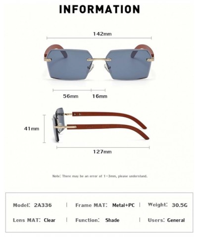 Rimless Men's and Women's Sunglasses Outdoor Vacation Beach Glasses (Color : D, Size : Medium) Medium F $20.64 Designer