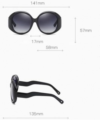 Fashion Woman Street Shooting Decorative Sunglasses Outdoors Sunglasses Womens (Color : Navy, Size : One Size) One Size F $18...