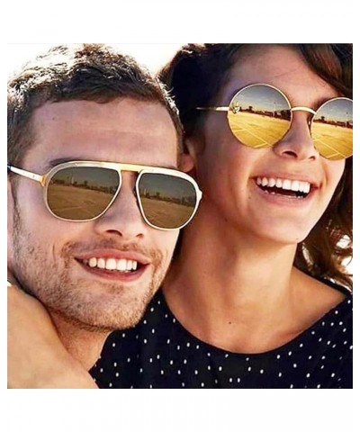 Retro Internet Celebrity Square Sunglasses Men and Women Outdoor Vacation Beach Driving Glasses (Color : B, Size : Medium) Me...