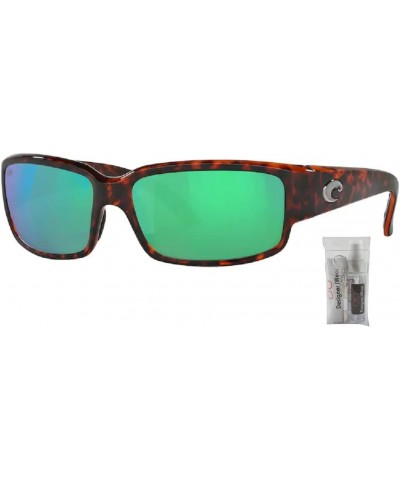 mens Caballito Rectangle Sunglasses With Designer iWear Eyewear Kit 10 Tortoise / Green Mirror 580g Polarized $90.16 Rectangular