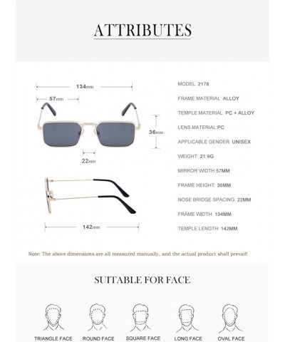 Square Frame Men and Women Shading Sunglasses, Outdoor Beach Driving Glasses (Color : D, Size : Medium) Medium B $18.35 Designer