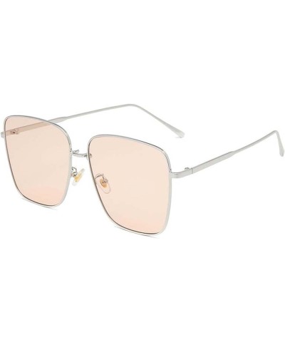 Metal Large Frame Men's and Women's Sunglasses, Outdoor Holiday Beach Glasses (Color : D, Size : Medium) Medium B $16.84 Desi...