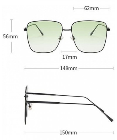 Metal Large Frame Men's and Women's Sunglasses, Outdoor Holiday Beach Glasses (Color : D, Size : Medium) Medium B $16.84 Desi...