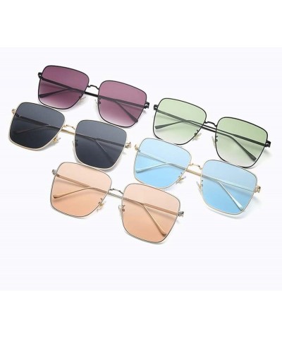 Metal Large Frame Men's and Women's Sunglasses, Outdoor Holiday Beach Glasses (Color : D, Size : Medium) Medium B $16.84 Desi...