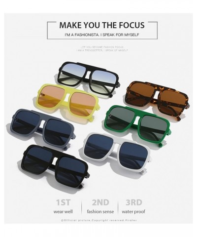 Square Large Frame Vacation Outdoor Men's and Women's Sunglasses Driving Trendy UV400 Sunglasses Gift 3 $14.16 Designer