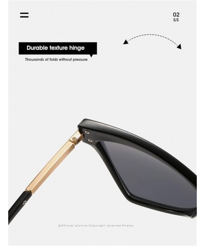 Cat Eye Fashion Triangle Sunglasses Men and Women Outdoor Sunshade Vacation (Color : E, Size : Medium) Medium D $19.01 Designer