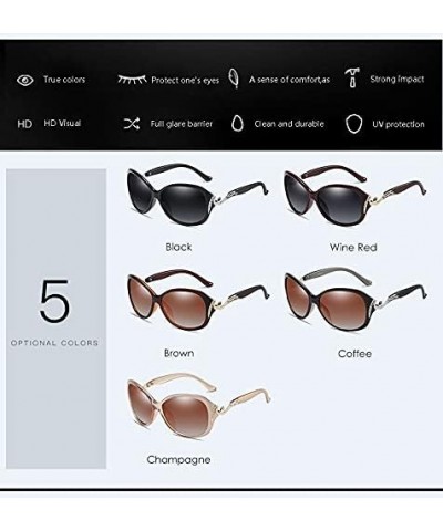 Women's Classic and Fashion Swan pattern diamond Anti-glare Sunglasses Polarized UV400 Protection Retro Driving Sunglasses Bl...