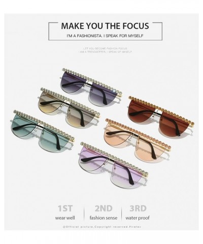 Frameless Fashion Women Sunglasses Outdoor Vacation Party Decorative Sunglasses (Color : E, Size : 1) 1 F $19.02 Designer