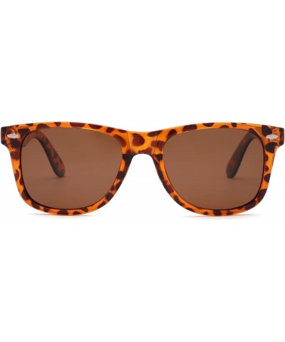 Classic Vintage Polarized Sunglasses UV Protection Brown Leopard Frame | Brown Lens $14.44 Square