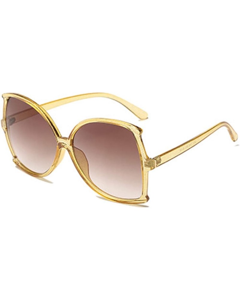 women fashion Simple sunglasses Retro glasses Men and women Sunglasses Yellow $7.50 Oval